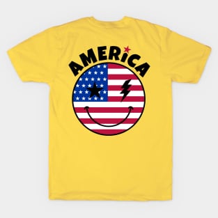 America Smiley Face T-Shirt